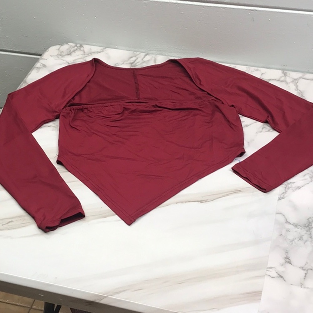 Chic Burgundy Long Sleeve top